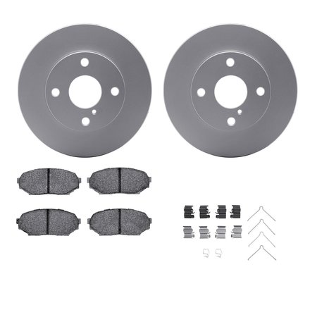 DYNAMIC FRICTION CO 4512-80051, Geospec Rotors with 5000 Advanced Brake Pads includes Hardware, Silver 4512-80051